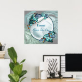 Poster Papillons du Paradis/Tropical Turquoise Splash (Bureau à domicile)