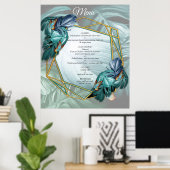 Poster Papillons du Paradis/Tropical Turquoise Splash (Bureau à domicile)