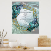 Poster Papillons du Paradis/Tropical Turquoise Splash (Cuisine)