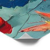 Poster Papillons en mouvement – Vol abstrait expressif (Coin)