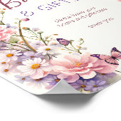 Poster Papillons enchantés baby shower signe cadeau (Coin)