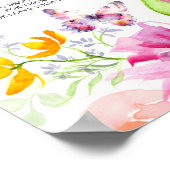 Poster Papillons et berceuses Baby shower de trèfle de co (Coin)