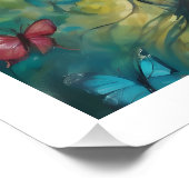 Poster Papillons et bleus série 8 (Coin)