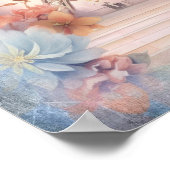 Poster Papillons et Fleurs de la Tour Eiffel (Coin)