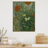 Poster Papillons et papillons de Vincent Van Gogh (Cuisine)