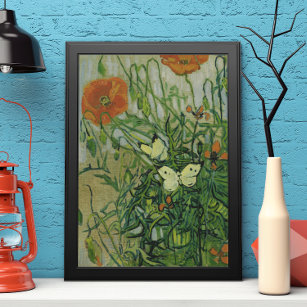 Poster Papillons et papillons par Vincent van Gogh