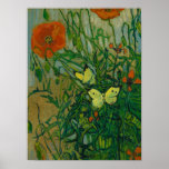 Poster Papillons et pavots, 1889 par Vincent van Gogh<br><div class="desc">Vincent van Gogh - Papillons et pavots,  1889. Vincent Willem van Gogh (1853-1890) était un peintre postimpressionniste hollandais qui devint à titre posthume l'une des figures les plus célèbres et influentes de l'histoire de l'art occidental.</div>