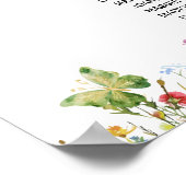 Poster Papillons fleur sauvage 28 Tables Siège Mariage (Coin)