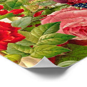 Poster Papillons Fleurs vintages Petites (Coin)