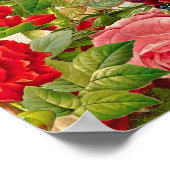 Poster Papillons Fleurs vintages Petites (Coin)