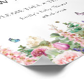 Poster Papillons floraux violets roses | Les bébés sont d (Coin)