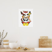 Poster Papillons, Fond Transparent, (Cuisine)