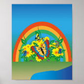 Poster Papillons frais nature Rainbow (Devant)