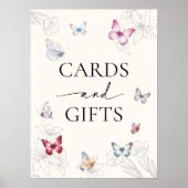 Poster Papillons magiques Cartes de Fête des mariées et c (Devant)