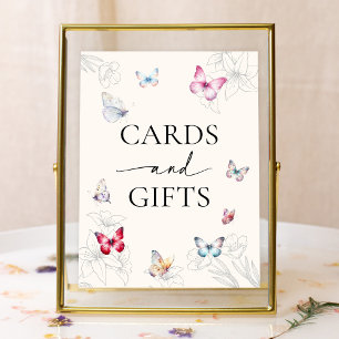 Poster Papillons magiques Cartes de Fête des mariées et c