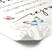 Poster Papillons magiques Fête des mariées de bar Mimosa (Coin)