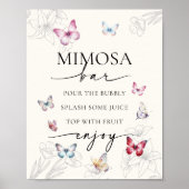 Poster Papillons magiques Fête des mariées de bar Mimosa (Devant)