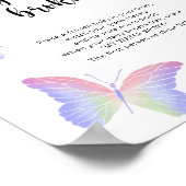 Poster Papillons - mon eau a cassé le jeu (Coin)