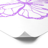 Poster Papillons Monarque sur Arrière - plan pourpre (Coin)