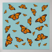 Poster Papillons monarques (Devant)