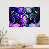 Poster Papillons Neon Blue et Lilac Extraordinaires (Cuisine)