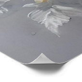 Poster Papillons Noir Et Blanc Sur Fleurs Blanches, (Coin)