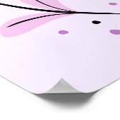 Poster Papillons noirs, roses, violets (Coin)