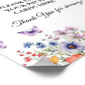 Poster Papillons nuptiauxLaissez vos recettes douche nupt (Coin)