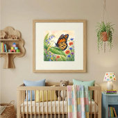 Poster Papillons Petits Insectes Nursery
