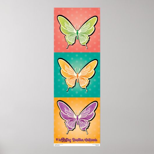 Poster - Papillons Pop - Buellton.Art (Devant)