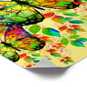 POSTER PAPILLONS PRINTANIERS NATURE COLORÉE (Coin)