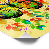 POSTER PAPILLONS PRINTANIERS NATURE COLORÉE (Coin)
