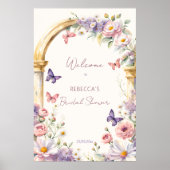 Poster Papillons printemps nuptiale douche d'été bienvenu (Devant)