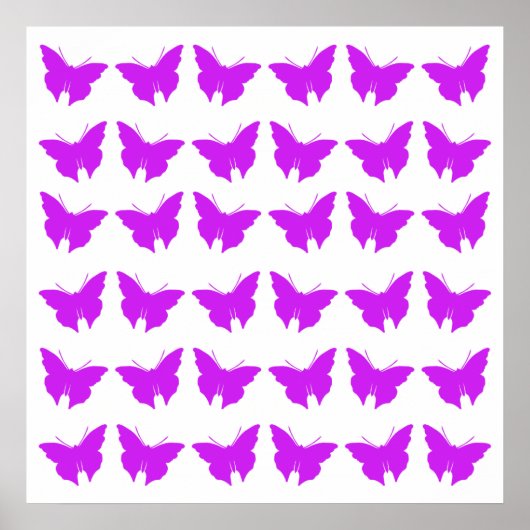 Poster Papillons Purple Bold (Devant)