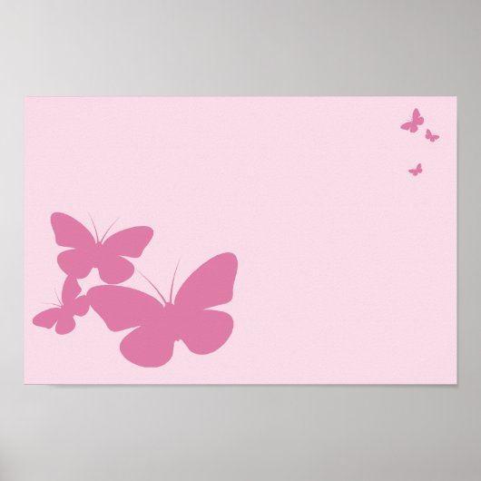 Poster papillons rétro (Devant)