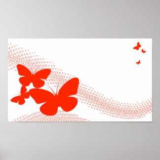Poster papillons rétro