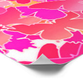 Poster Papillons, rose, fuchsia et corail (Coin)