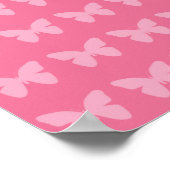 Poster Papillons rose monogramme (Coin)