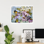 Poster Papillons Sont Libres © – Beaux-Arts  (Bureau à domicile)
