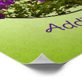 Poster Papillons Sur L'Art Fleur Abstrait Personnalisé (Coin)