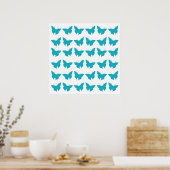 Poster Papillons Turquoise Bold (Cuisine)