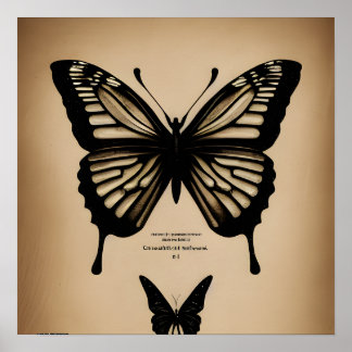 Poster Papillons vintages