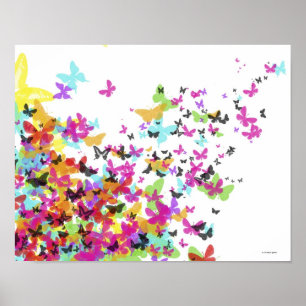 Poster Papillons volants
