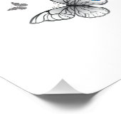 Poster Papillons volants bleus Morpho (Coin)