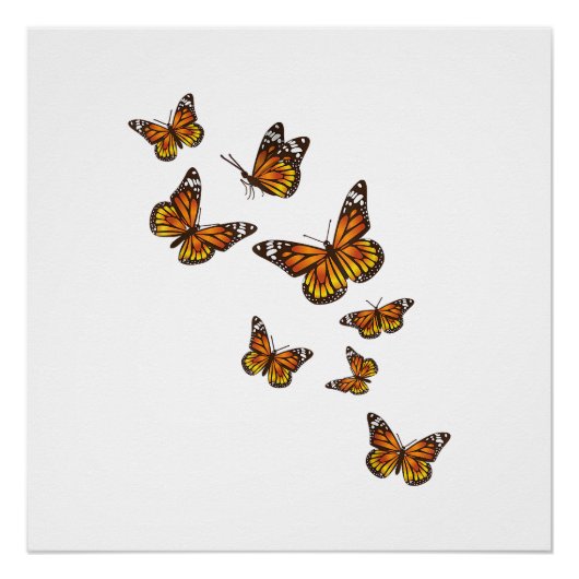 Poster Papillons volants - Gardener à papillon Ento (Devant)