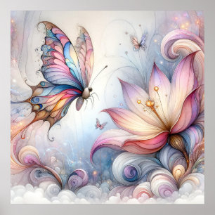 Poster Papillons volants Mur Art