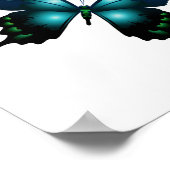 Poster Papillons Whimsical Elegant Aqua (Coin)