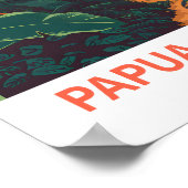 Poster Papouasie-Nouvelle-Guinée Forêt tropicale Illustra (Coin)