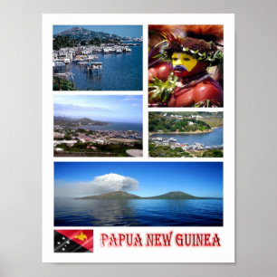 Poster Papouasie-Nouvelle-Guinée - Mosaïque -