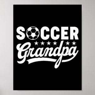 Poster Papounet de foot humour drôle vintage papa sportif